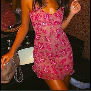 Pink sweet fling mini dress